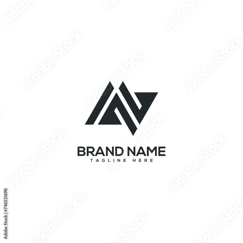 Alphabet MN NM letter logo design vector elements. Initials monogram icon.