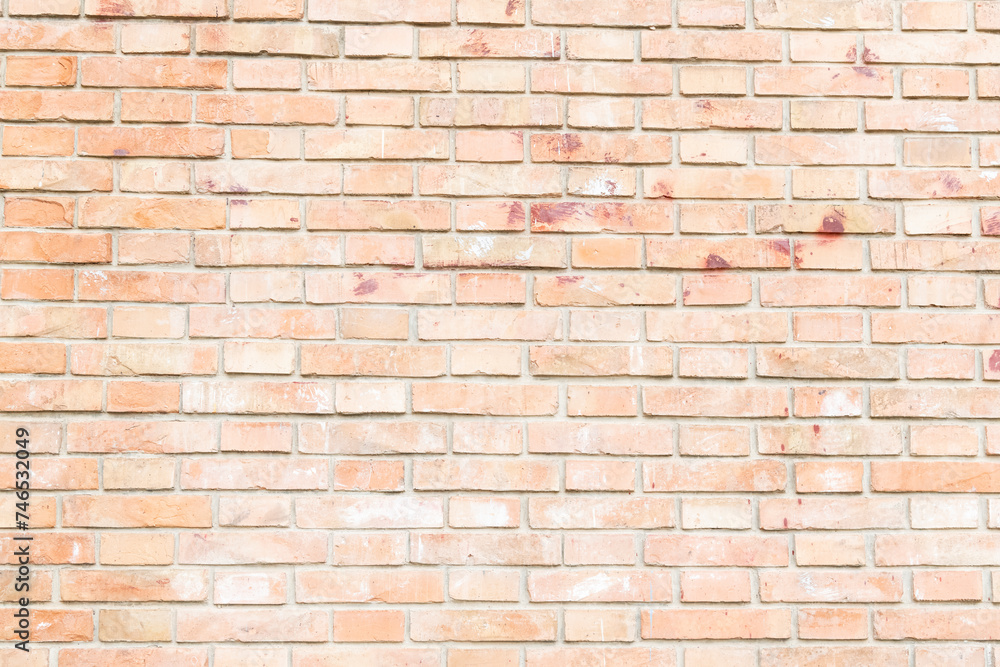 Background of brick wall and ancient tuff, Tuscany in Italy