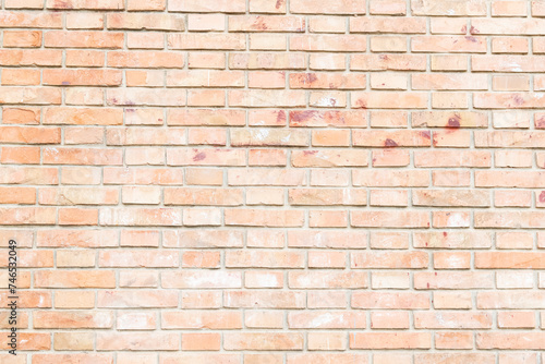 Background of brick wall and ancient tuff  Tuscany in Italy