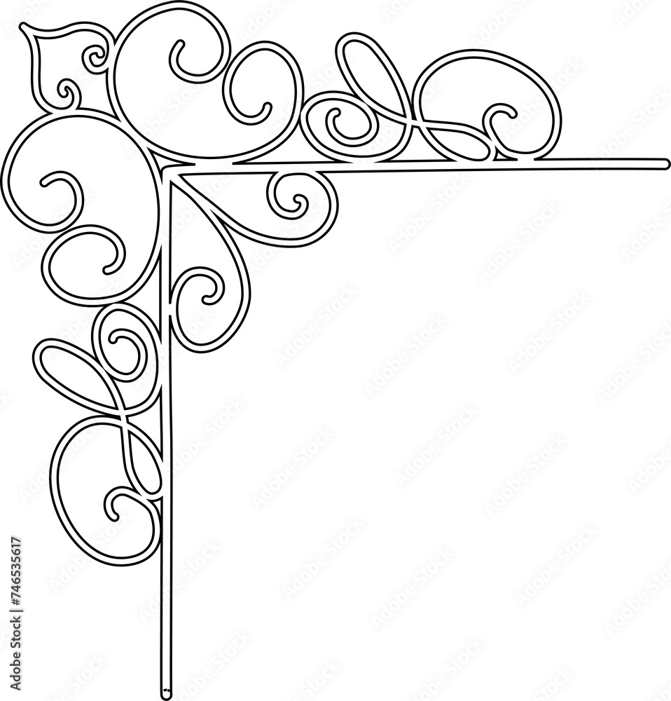Line border set and scribble. Design element Line border set and scribble. Design element