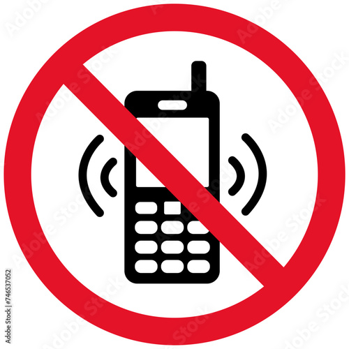 Mobile phones are prohibited icon photo