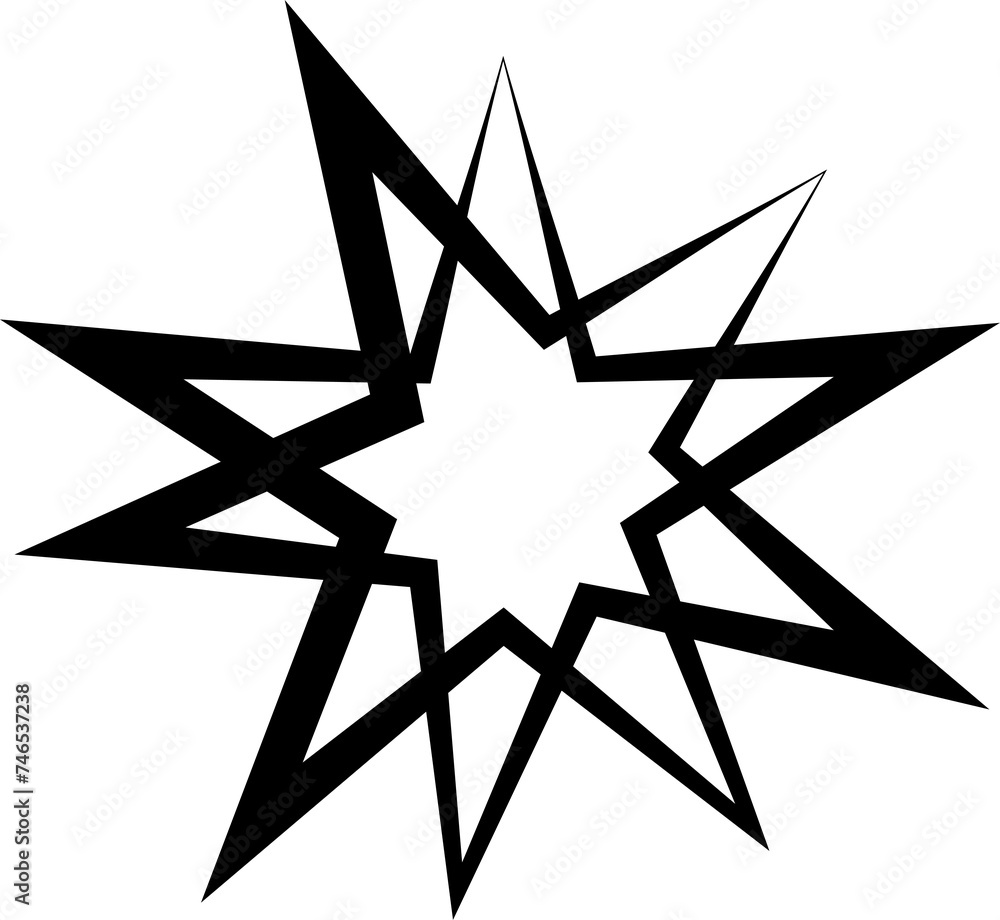 Stars icon collection. Geometric shape Stars icon collection. Geometric shape