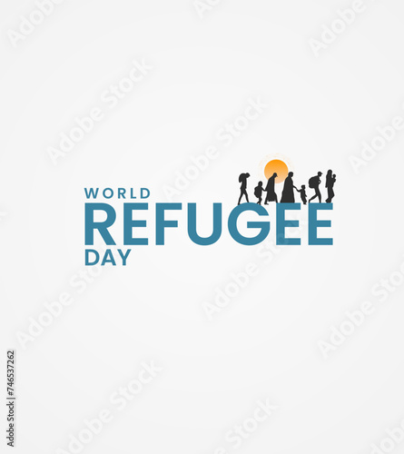 world refugee day, save refugee, Refugee families near the fence- International Migrants Day.