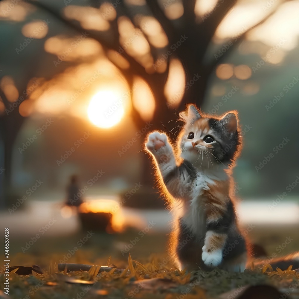 A kitten on the street A kitten on the street