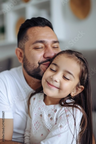 A Father's Love for His Daughter - Captured in a Heartfelt Moment. Fictional Character Created By Generated By Generated AI. © shelbys