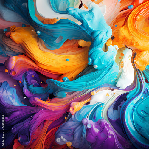 Abstract swirls of color representing creativity.