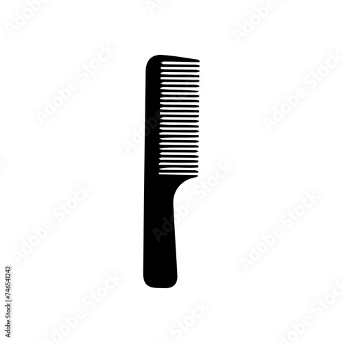 Comb and scissors icon. Scissors hairbrush vector illustration, Hair combs and scissors set isolated on a white background. Barber icon,vector