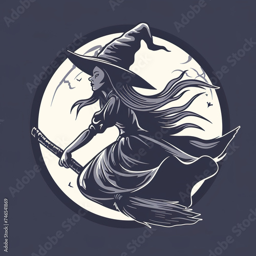 witch with a broom