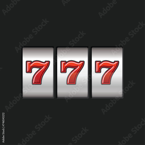 Golden Slot Machine Jackpot Gambling. Vector