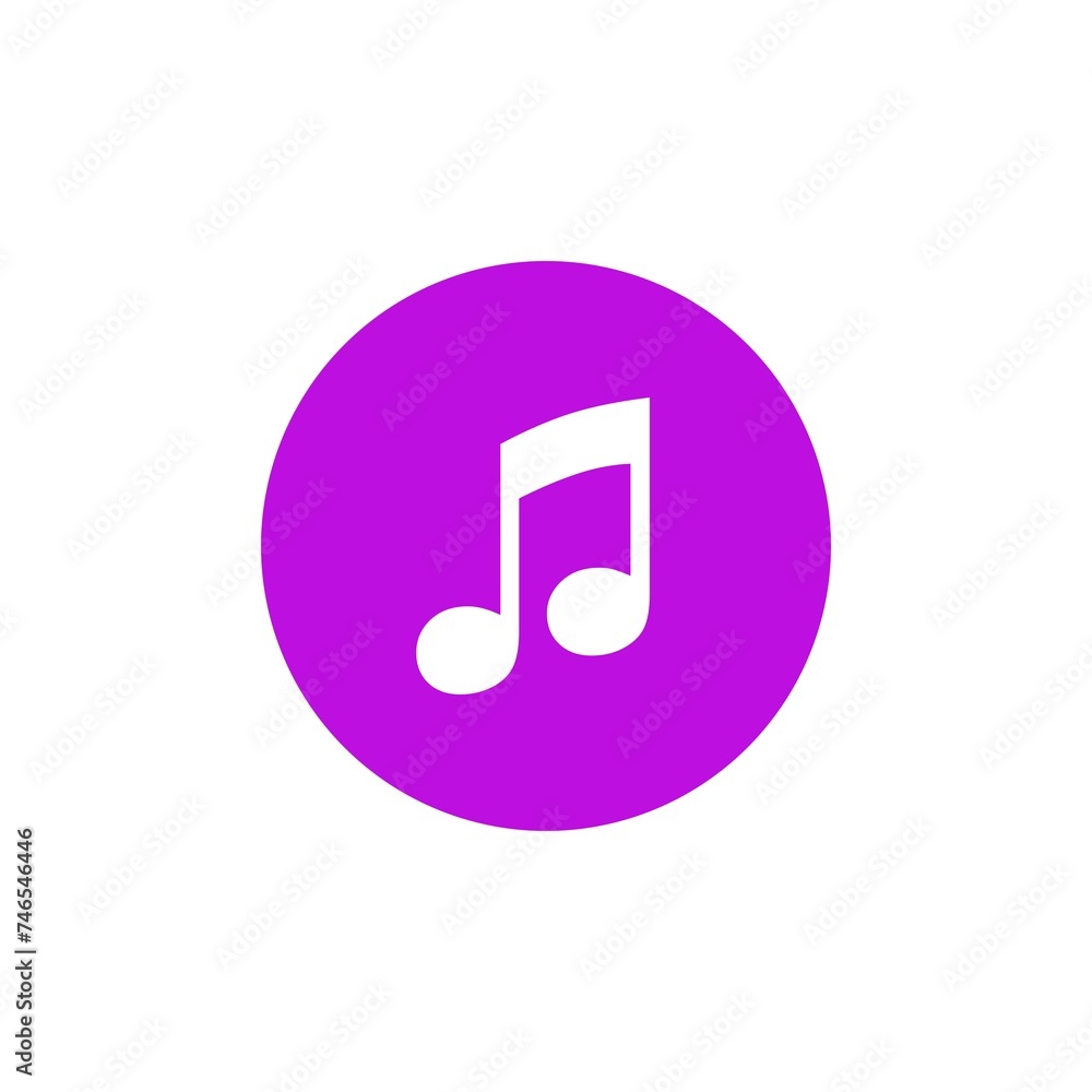 Music icon on white background Music icon on white background