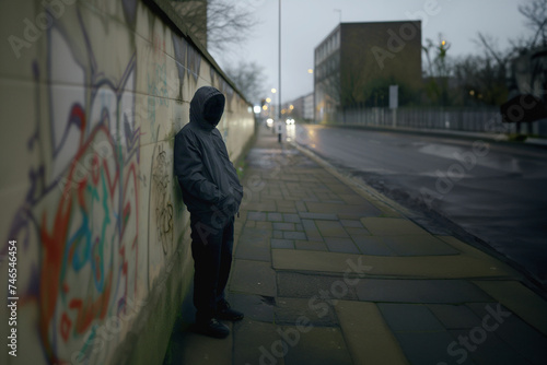drug dealer looking shady in dark street setting © Charlie