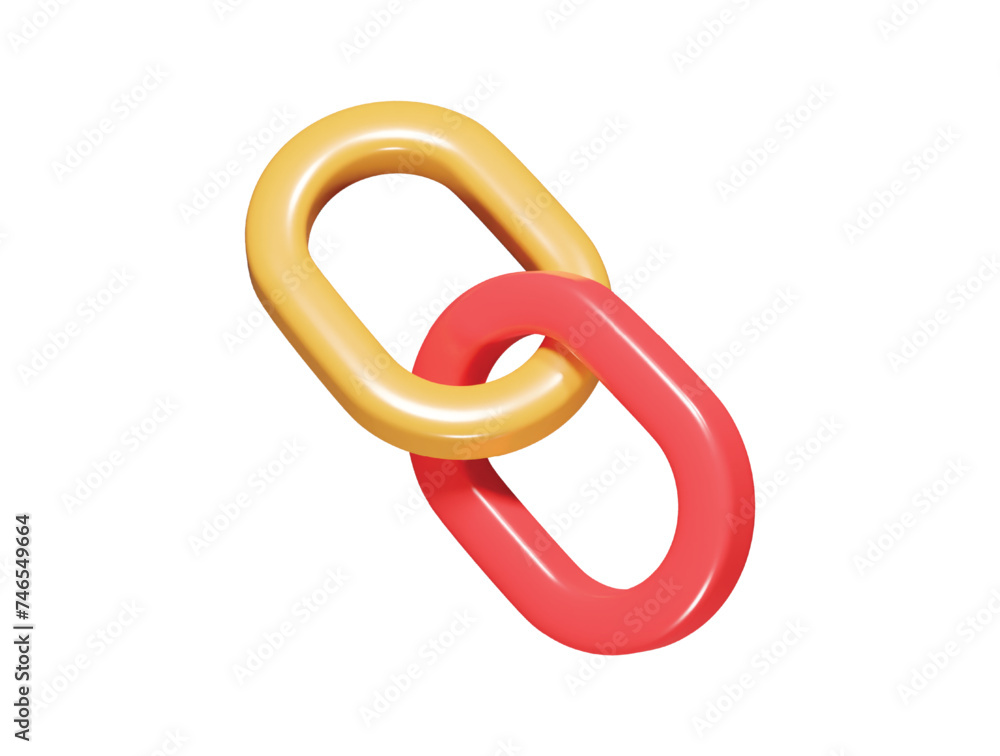 link icon 3d render illustration link icon 3d render illustration