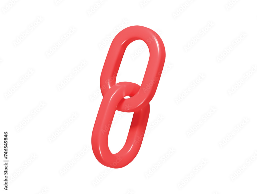 Obraz premium link icon 3d render illustration