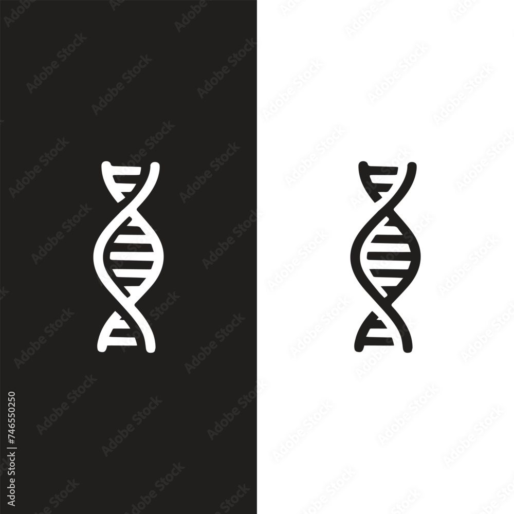The dana icon. DNA symbol. Flat
 - obrazy, fototapety, plakaty 
