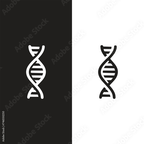 The dana icon. DNA symbol. Flat
