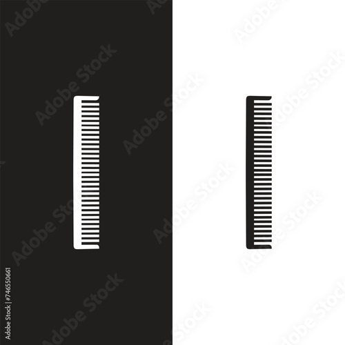 A plastic comb for styling and combing hair flat vector icon for apps and websites