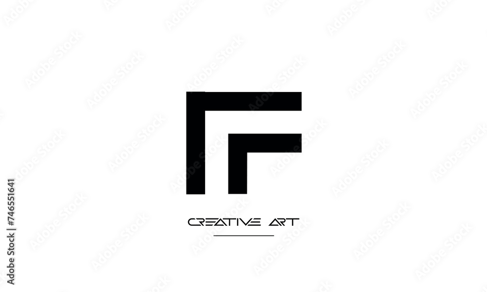 FF, F abstract letters logo monogram FF, F abstract letters logo monogram