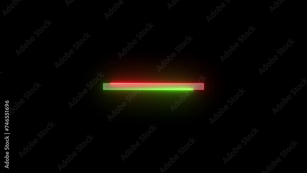 Neon remove icon green red color glowing animation black background Neon remove icon green red color glowing animation black background