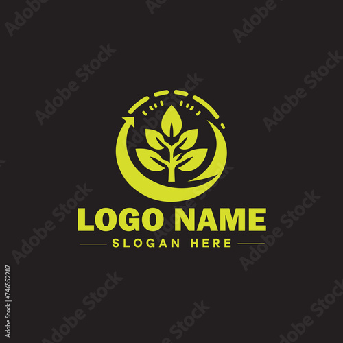  Environmental logo ecologic green nature farm business logo icon editable vector