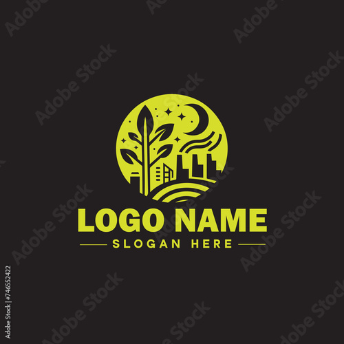 Environmental logo ecologic green nature farm business logo icon editable vector