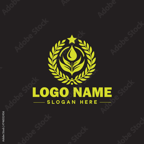  Environmental logo ecologic green nature farm business logo icon editable vector