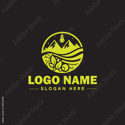  Environmental logo ecologic green nature farm business logo icon editable vector