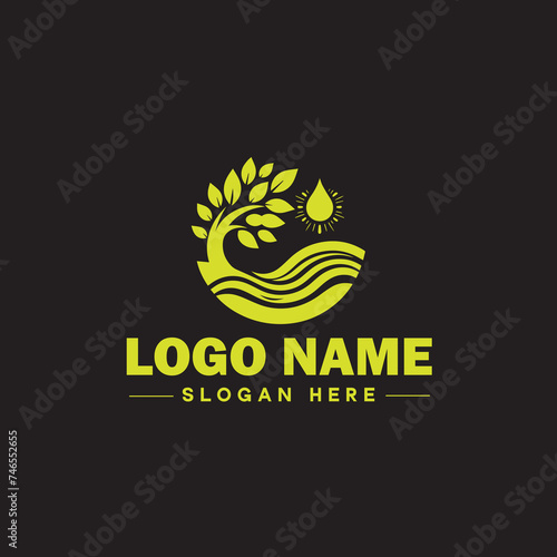  Environmental logo ecologic green nature farm business logo icon editable vector