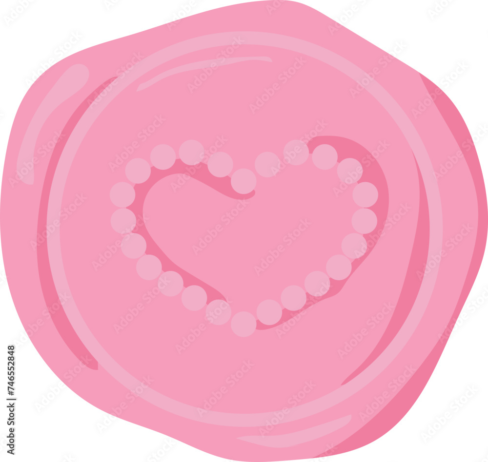 Pink coquette wax seal stamp with bow. Y2k girly aesthetic Pink coquette wax seal stamp with bow. Y2k girly aesthetic