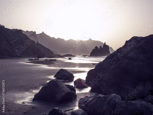 Beach Playa de Benijo on Tenerife