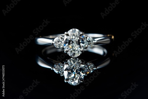 engagement ring with diamonds. brilliant cut ring