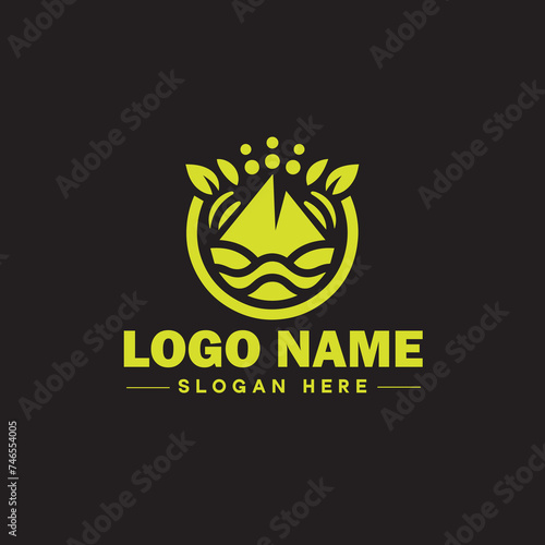  Environmental logo ecologic green nature farm business logo icon editable vector