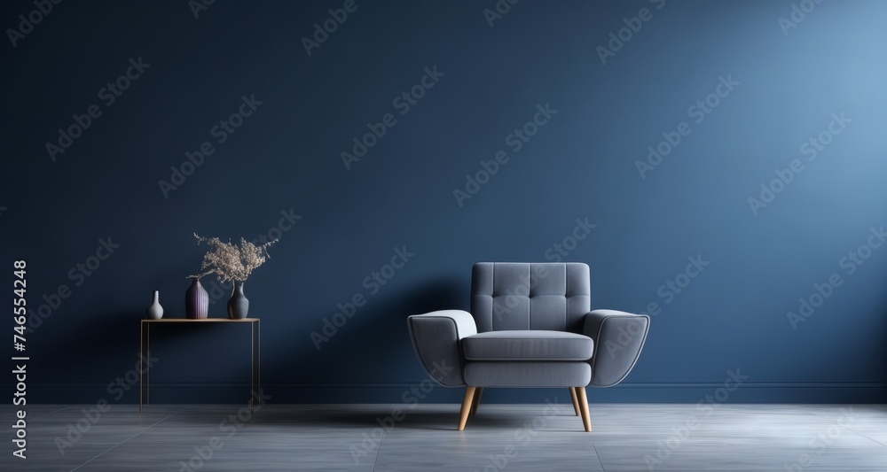  Modern minimalist interior with a touch of elegance - obrazy, fototapety, plakaty 