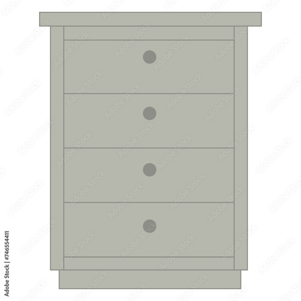 Flat Furniture Element Illustration Flat Furniture Element Illustration