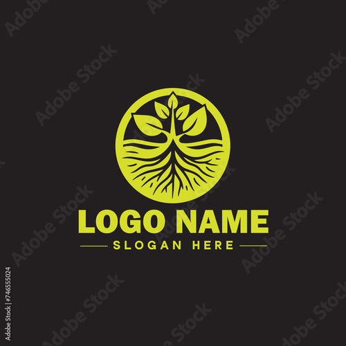  Environmental logo ecologic green nature farm business logo icon editable vector