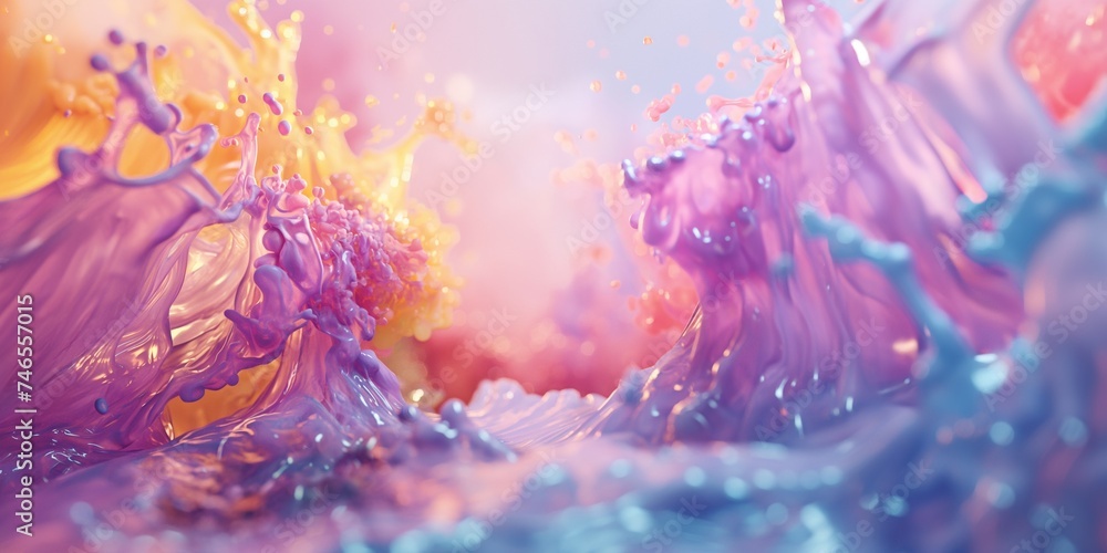 3D rendering, art, concept, high quality, realistic, liquid, colorful ...