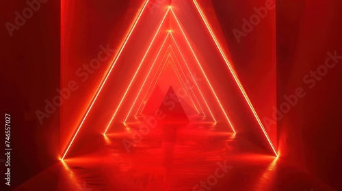 Red and black-themed background design, highlighting fiery shadow light triangles, agonal gradient shapes, and geometric lines.