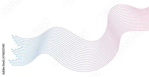 Abstract wavy lines background element. Suitable for AI, tech, network, science, digital technology theme