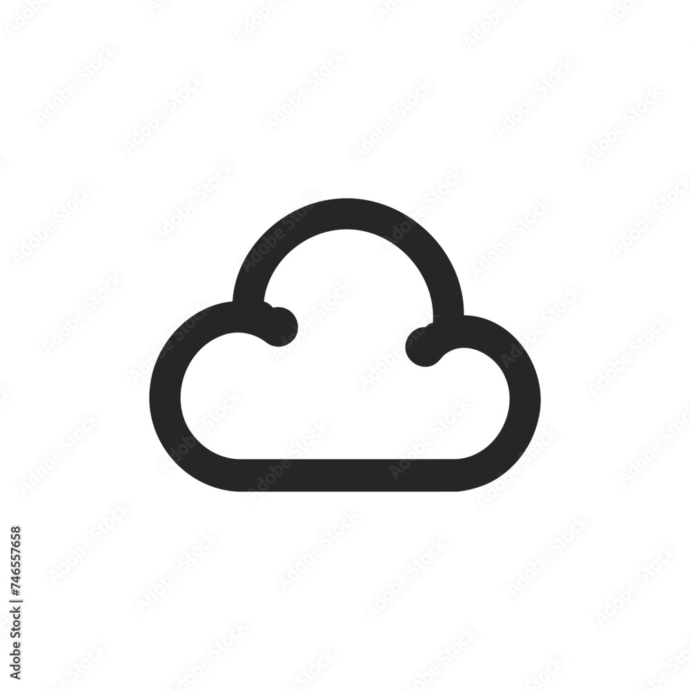 Cloud icon vector. Thin linear graphic application. Logo illustration Cloud icon vector. Thin linear graphic application. Logo illustration