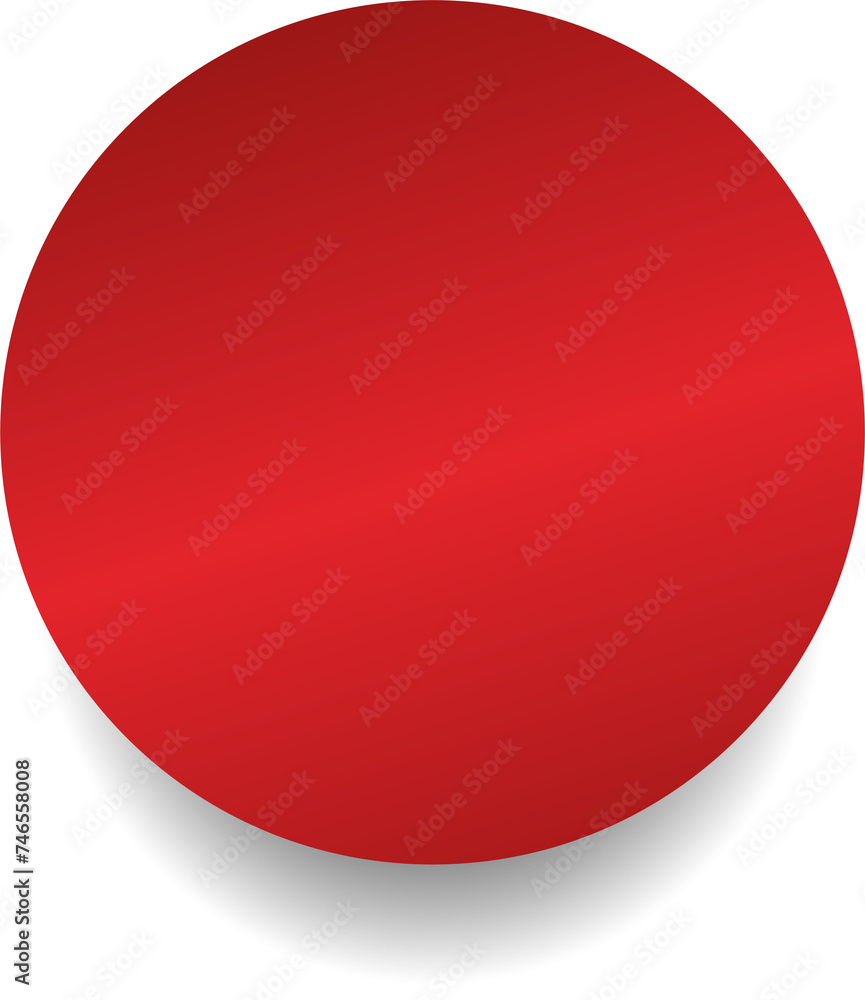 Red paper circle and shadow. Element for design Red paper circle and shadow. Element for design