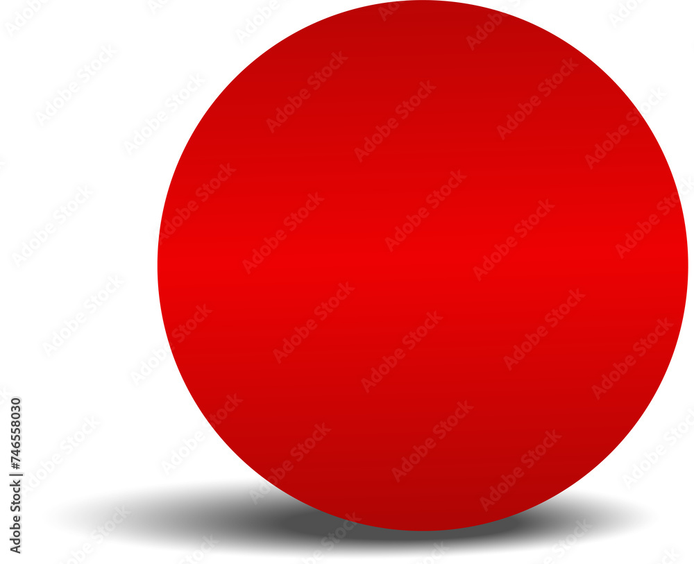Red paper circle and shadow. Element for design Red paper circle and shadow. Element for design