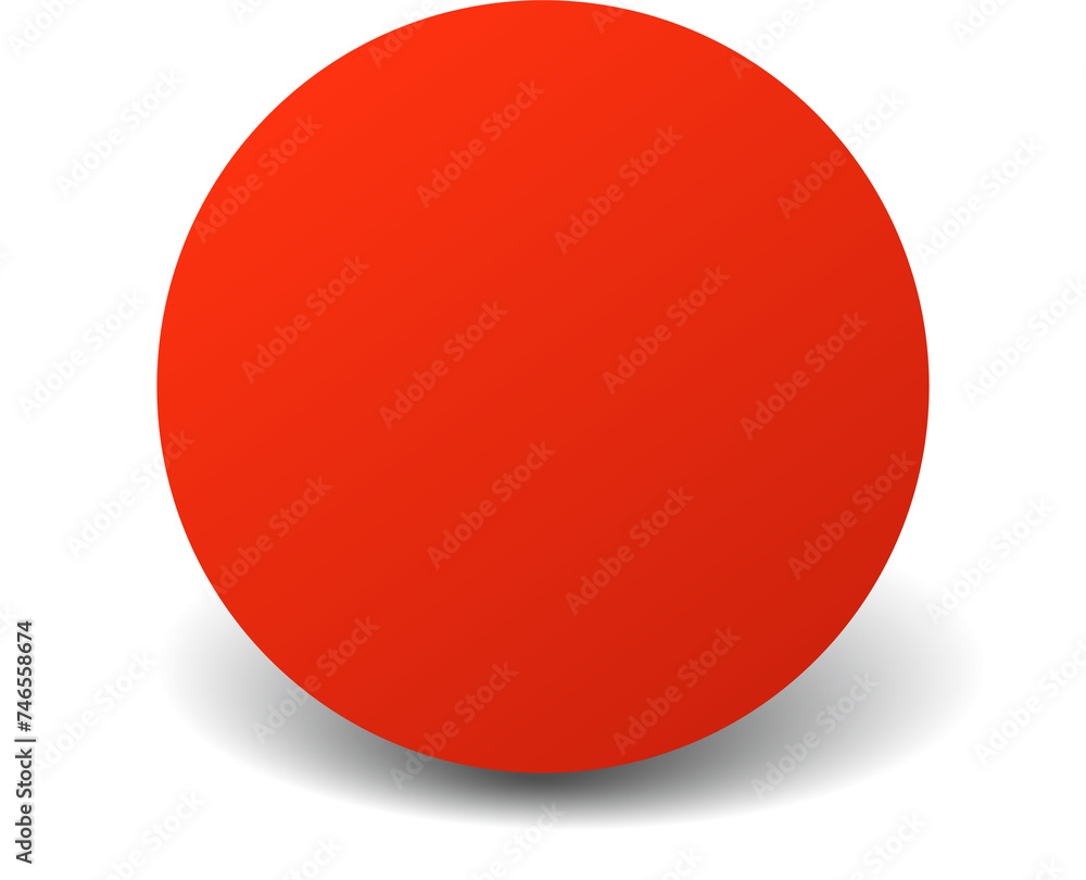 Red paper circle and shadow. Element for design Red paper circle and shadow. Element for design