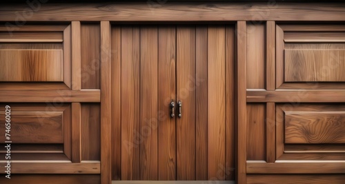  Elegant wooden door with intricate design