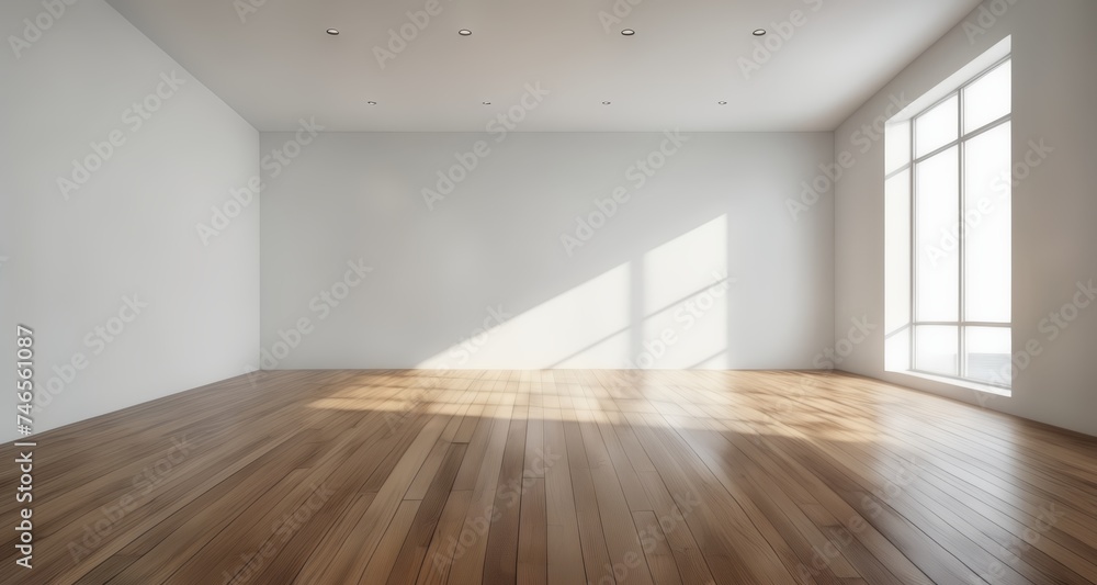 Bright and spacious room with wooden floor and large windows Bright and spacious room with wooden floor and large windows