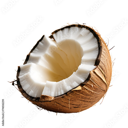Coconut image isolated on a transparent background PNG photo
