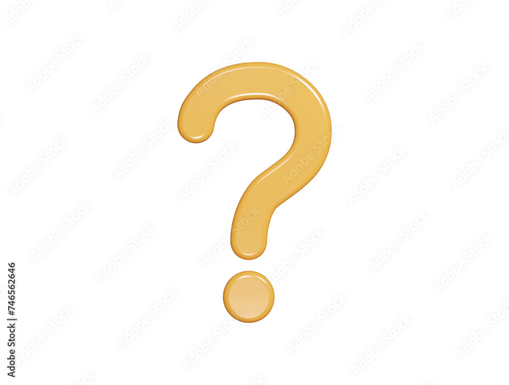 Question icon 3d render illustration Question icon 3d render illustration