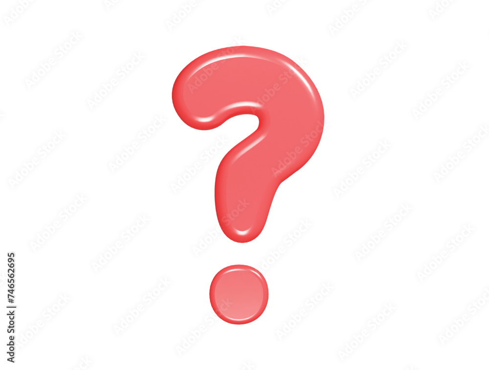 Question icon 3d render illustration Question icon 3d render illustration