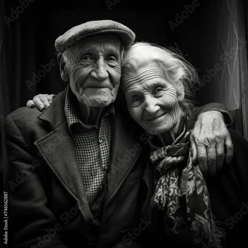a man and a woman are posing for a picture