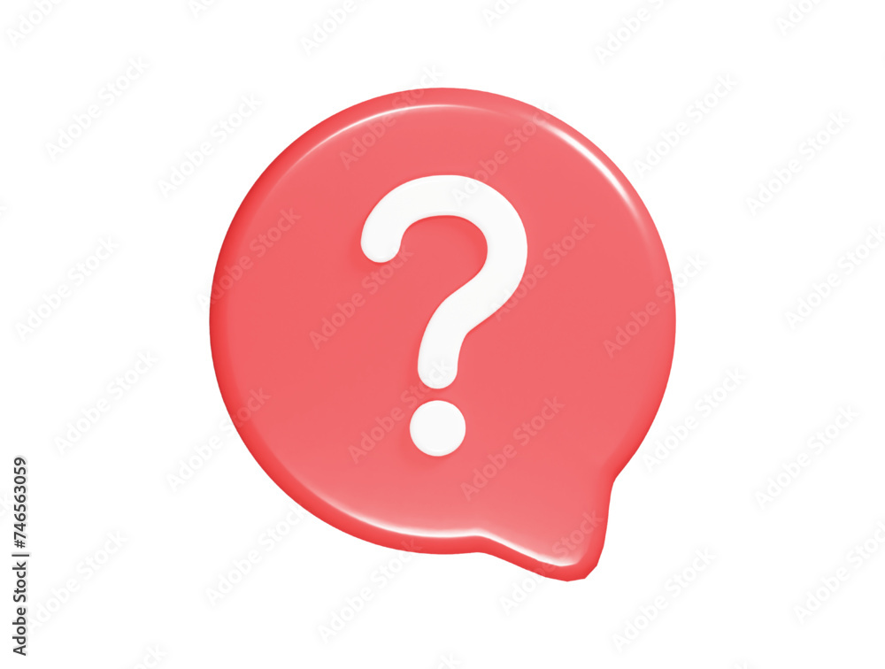 Question icon 3d render illustration Question icon 3d render illustration