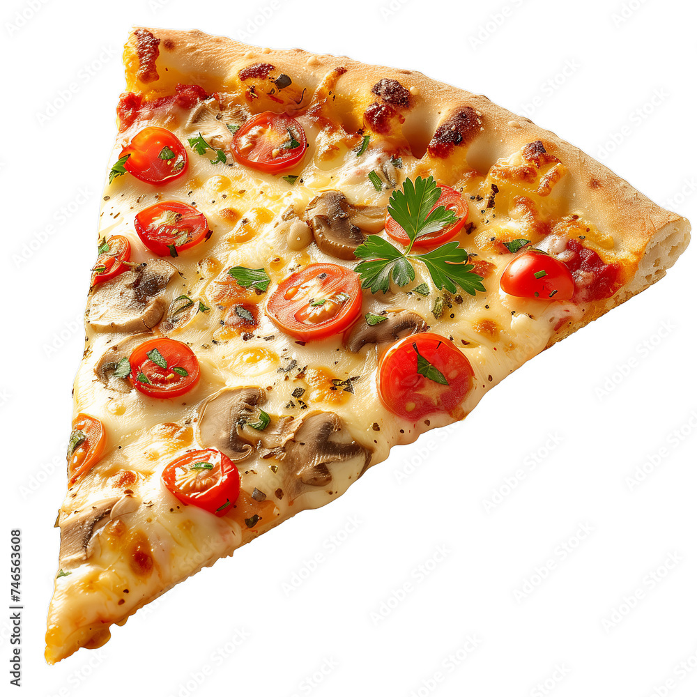 Pizza slice on a Transparent Background. Pizza slice on a Transparent Background.