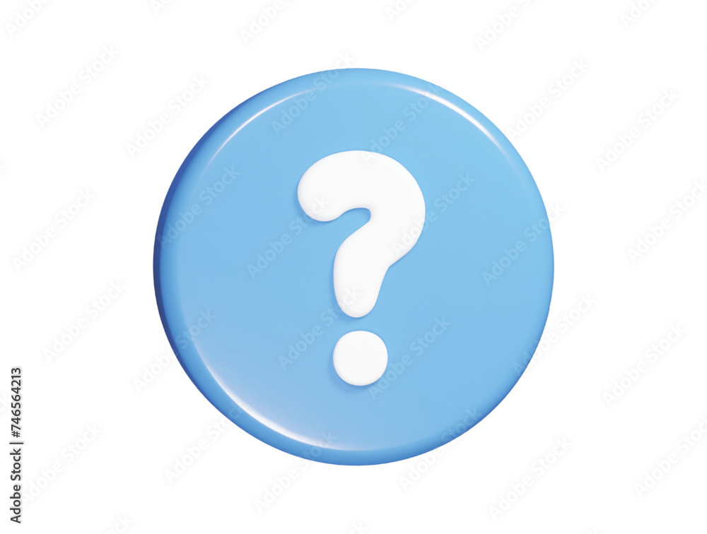 Question icon 3d render illustration Question icon 3d render illustration